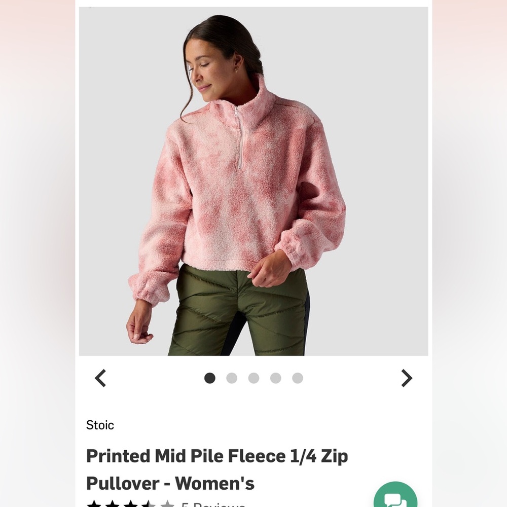Stoic Printed Mid Pile Fleece 1/4 Zip